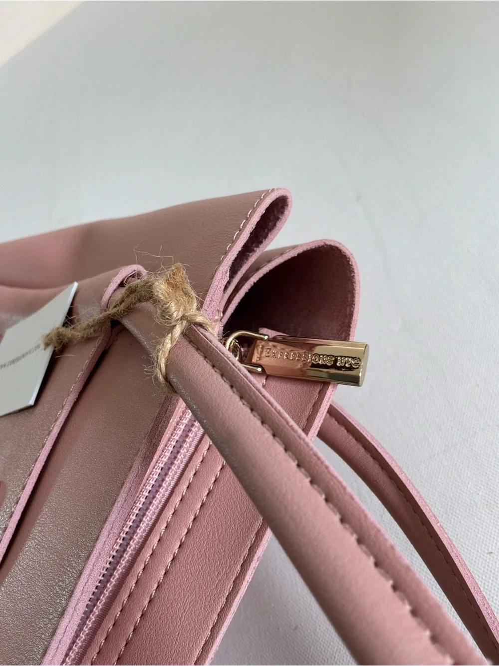 Expressions NYC Blush Pink Mini Tote Crossbody Bag NWT Vegan Leather